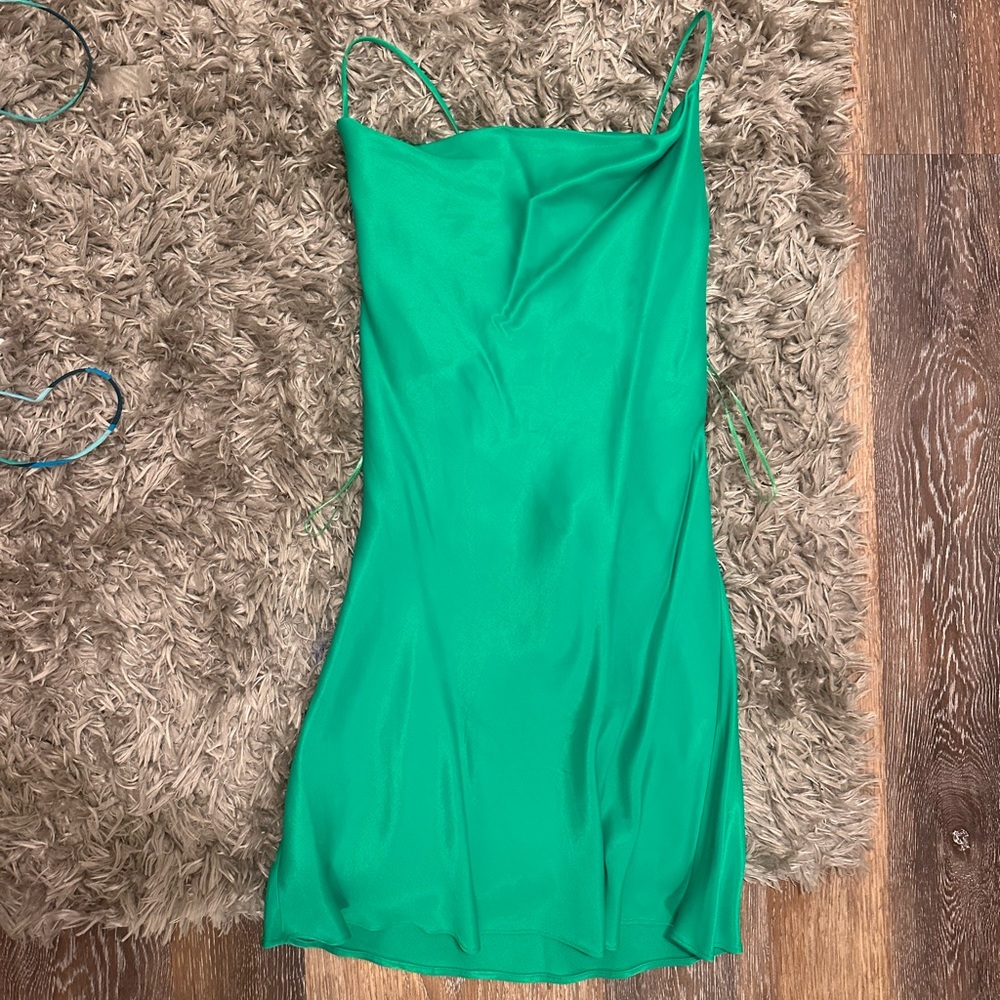 Zara green dress work once